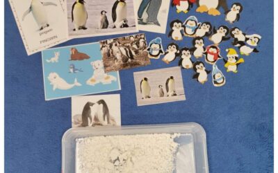 Zimowe zabawy sensoryczne z pingwinkiem